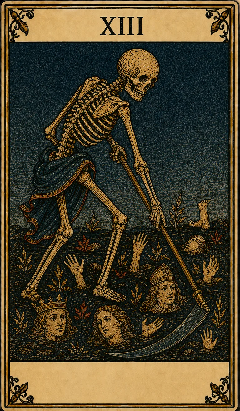 Arcane XIII, carte originale du Tarot de Marseille Lames de Minuit
